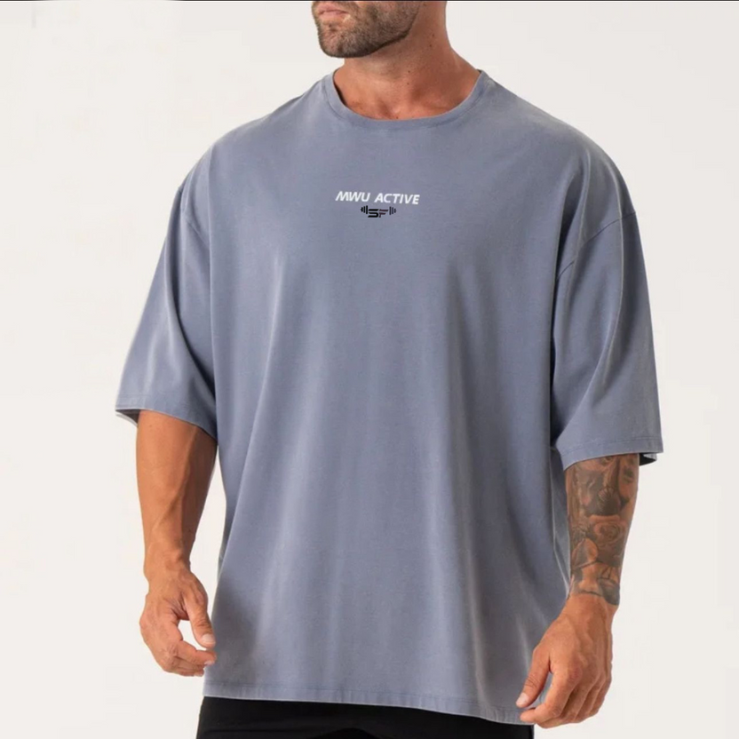 Sam Fitness Tee - Comfortable Round Neck, Short Sleeved, Casual Men's